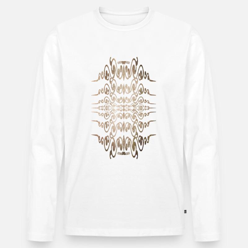 Abstract No. 67 coloured - Männer Premium Bio Langarmshirt - Weiß