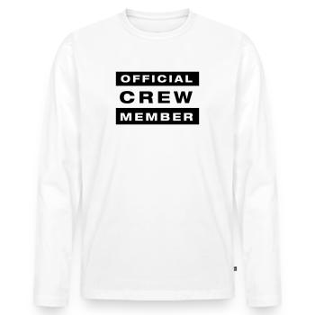 Official Crew Member - Men's Premium Organic Long Sleeve Shirt - white - Front - Nico (187cm)