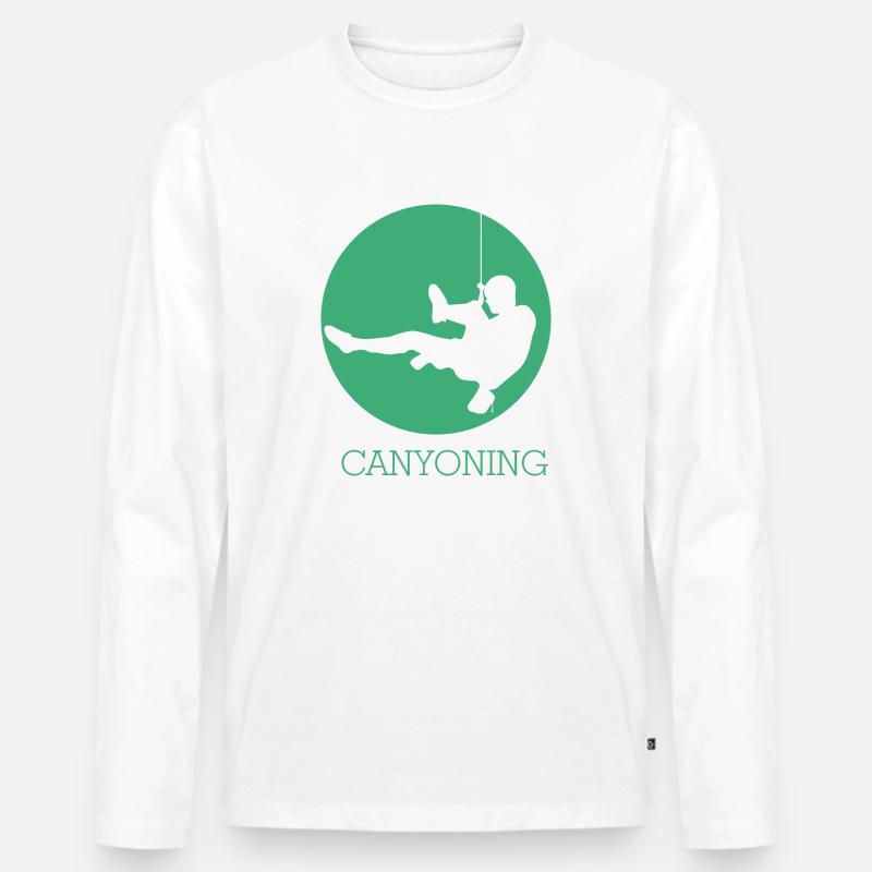 Canyoning - Männer Premium Bio Langarmshirt - Weiß