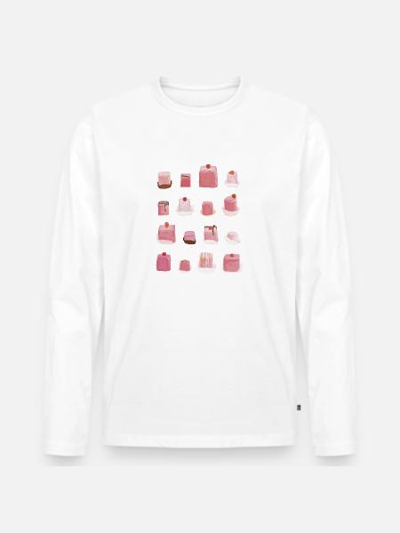 Sugar-sweet pink punch-crab - Men's Premium Organic Long Sleeve Shirt - white