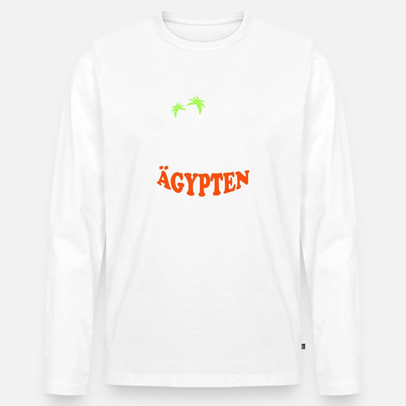 Urlaub Ferien Reise ÄGYPTEN - Männer Premium Bio Langarmshirt - Weiß