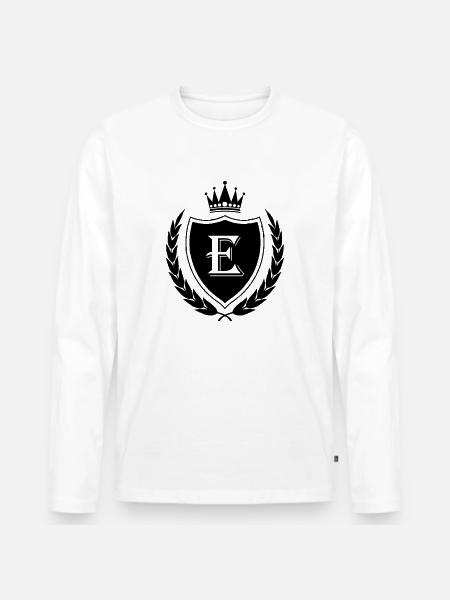 wappen E Krone - Männer Premium Bio Langarmshirt - Weiß