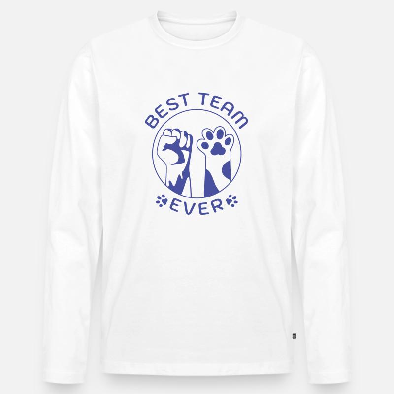Katzen - Männer Premium Bio Langarmshirt - Weiß