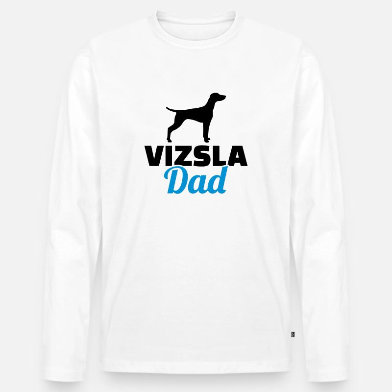 Vizsla - Männer Premium Bio Langarmshirt - Weiß