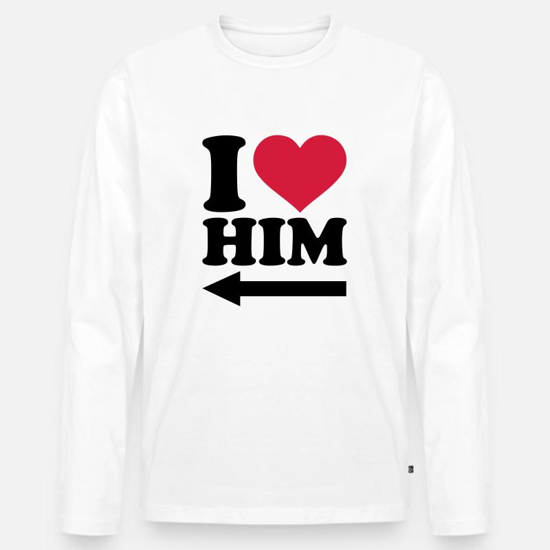 Freund - Männer Premium Bio Langarmshirt - Weiß