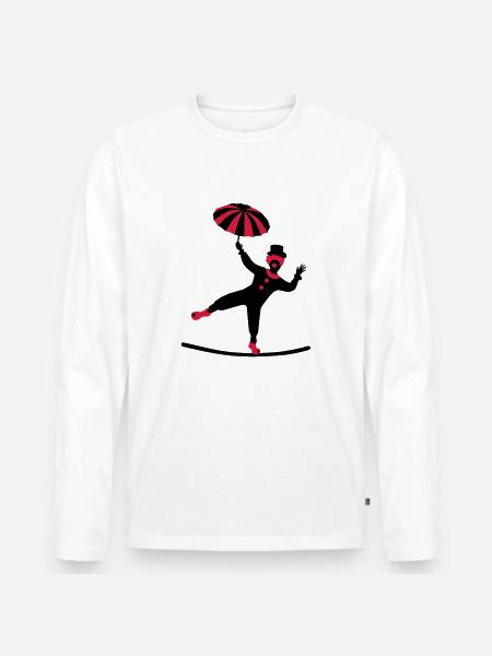 Cirque - T-shirt manches longues Premium bio Homme - blanc