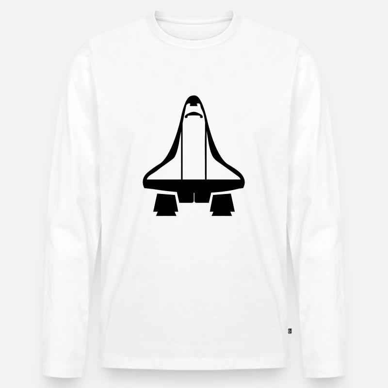 raumfahrt_01 - Männer Premium Bio Langarmshirt - Weiß
