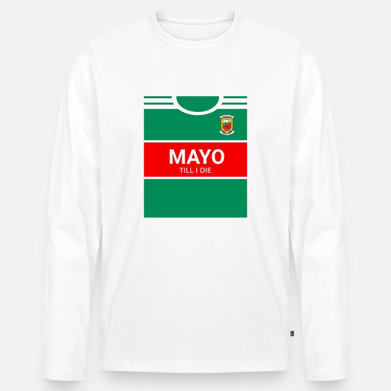 Mayo GAA - Männer Premium Bio Langarmshirt - Weiß