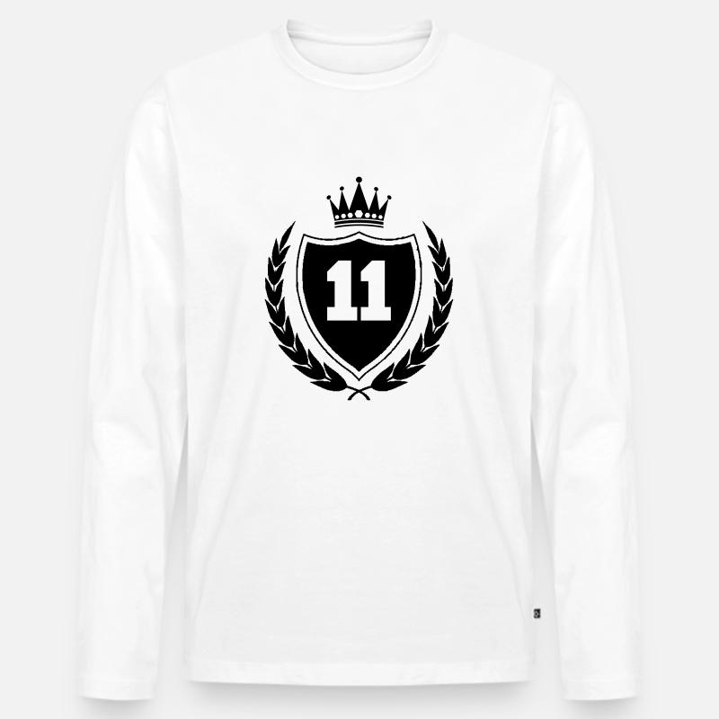 wappen 11 - Männer Premium Bio Langarmshirt - Weiß