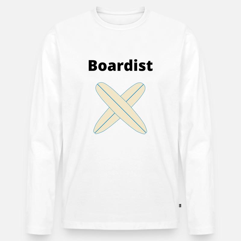 Boardist Surfing - Männer Premium Bio Langarmshirt - Weiß