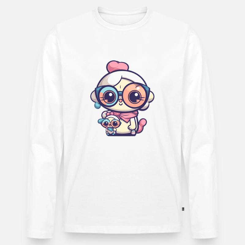 cool Mama - Männer Premium Bio Langarmshirt - Weiß