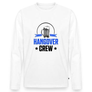 Hangover Crew - Men's Premium Organic Long Sleeve Shirt - white - Front - Nico (187cm)