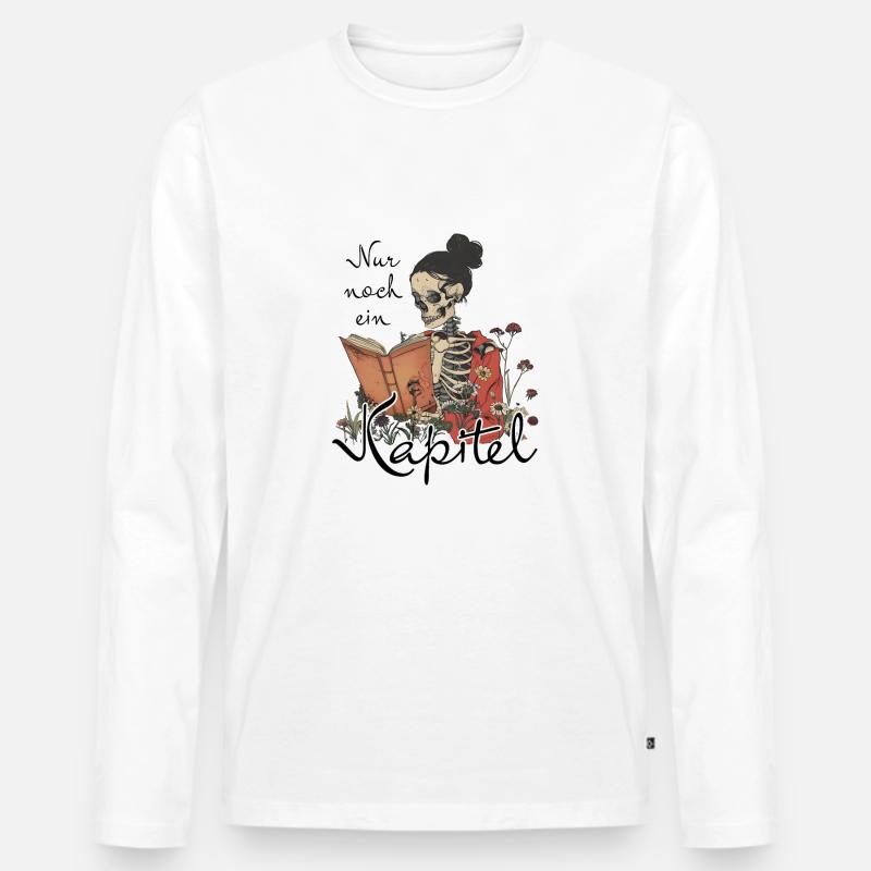 Nur noch ein Kapitel - Männer Premium Bio Langarmshirt - Weiß