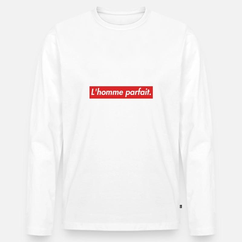 Der perfekte Mann - Männer Premium Bio Langarmshirt - Weiß