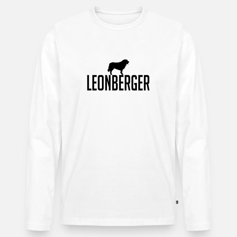 LEONBERGER Hunderasse - Männer Premium Bio Langarmshirt - Weiß