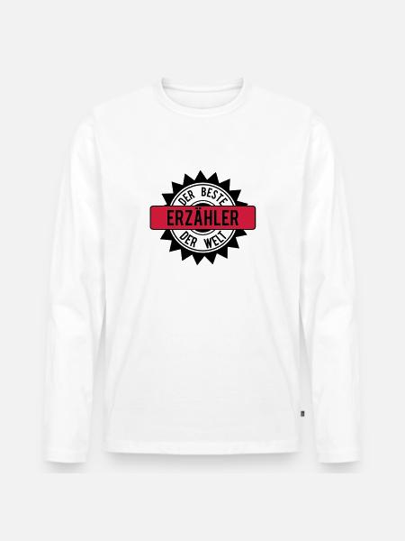 the best erzaehler 2c - Men's Premium Organic Long Sleeve Shirt - white