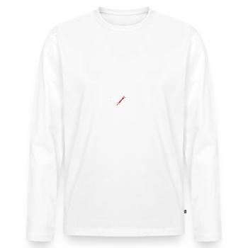 C'est l'heure de la fessée - T-shirt manches longues Premium bio Homme - blanc - Devant - Nico (187cm)