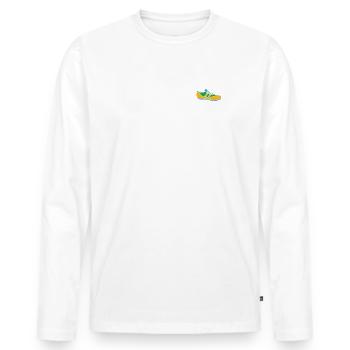 J'aime quand ma femme me laisse regarder le foot - T-shirt manches longues Premium bio Homme - blanc - Devant - Nico (187cm)