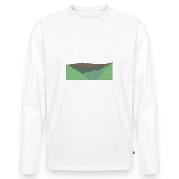 Mountain landscape, La Palma, Mirador de la Cumbrecita - Men's Premium Organic Long Sleeve Shirt - white - Front - Nico (187cm)