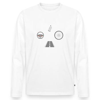 Car X Icons Kit - Männer Premium Bio Langarmshirt - Weiß - Vorne - Nico (187cm)