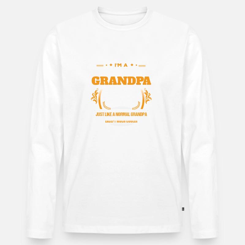 Kayaking Großvater-Hemd-Geschenk-Idee - Männer Premium Bio Langarmshirt - Weiß