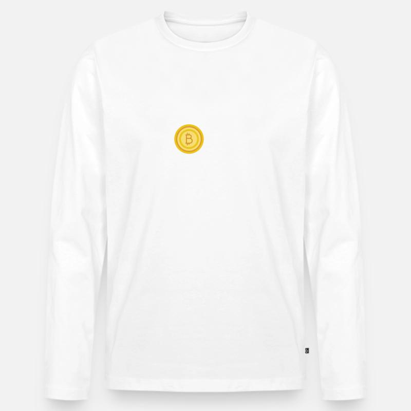 Sagte Sie so Bitcoin Digital Cryptocurrency Humor - Männer Premium Bio Langarmshirt - Weiß