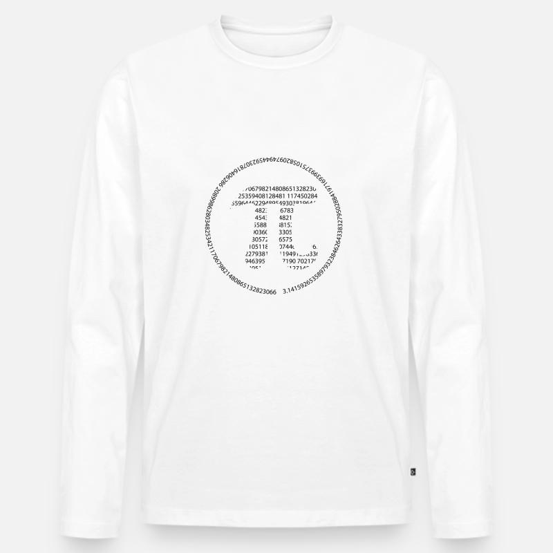 Pi - Pi Day - schwarz - Männer Premium Bio Langarmshirt - Weiß