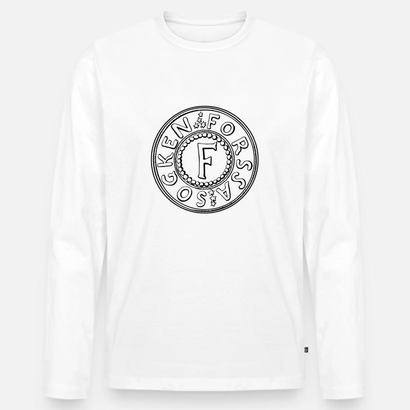 Ergießen - Männer Premium Bio Langarmshirt - Weiß