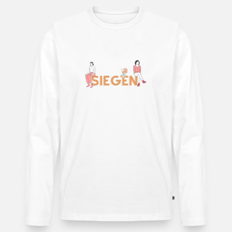 Siegen - Siegerland - Männer Premium Bio Langarmshirt - Weiß