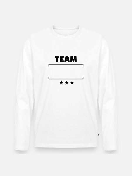 team - Men's Premium Organic Long Sleeve Shirt - white