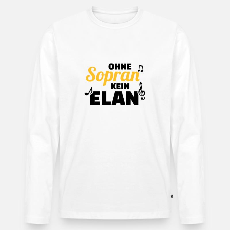 Chor - Männer Premium Bio Langarmshirt - Weiß