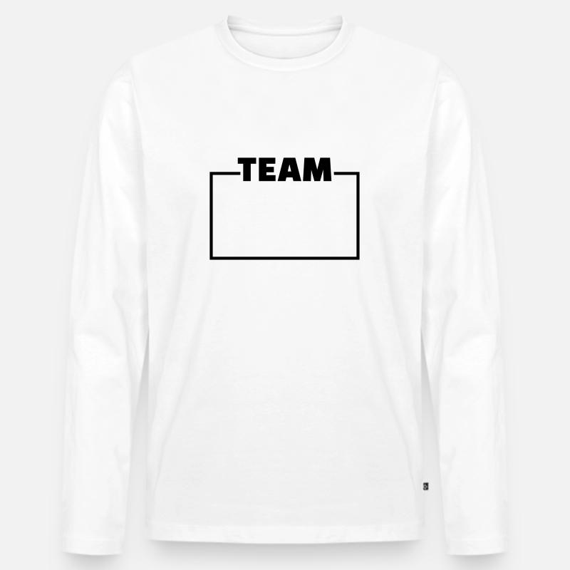 Team - Männer Premium Bio Langarmshirt - Weiß