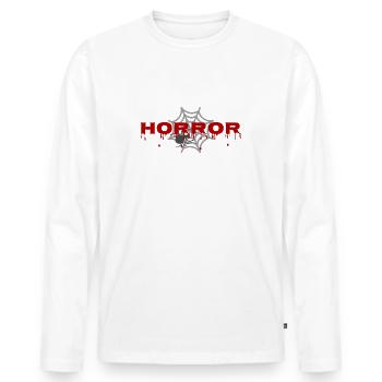 Horreur - T-shirt manches longues Premium bio Homme - blanc - Devant - Nico (187cm)