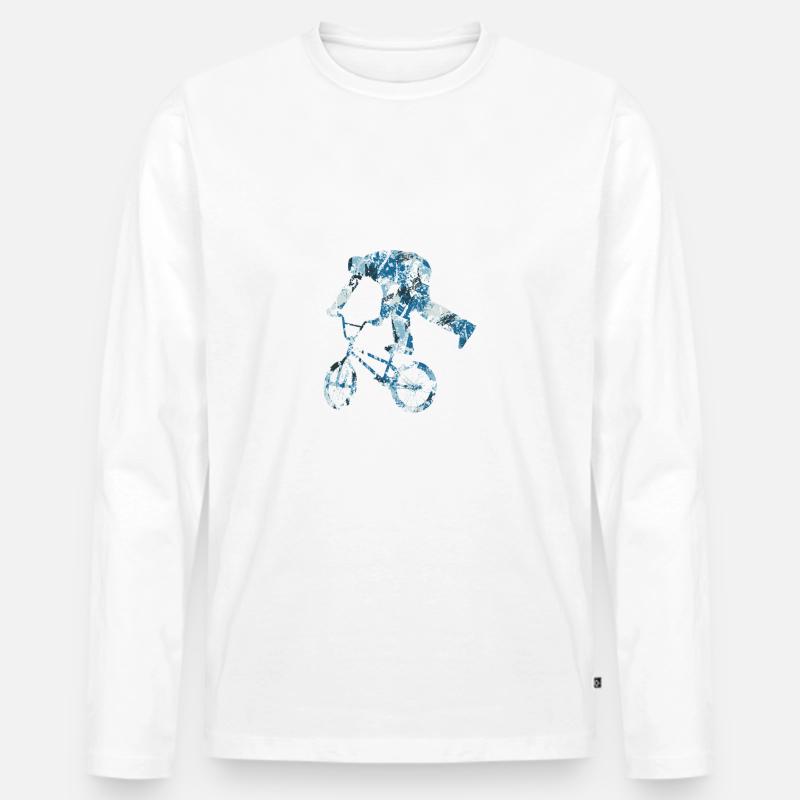 BMX - Männer Premium Bio Langarmshirt - Weiß