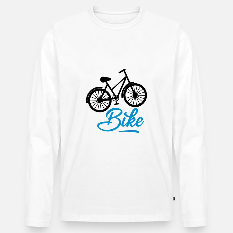 Fahrrad - Männer Premium Bio Langarmshirt - Weiß