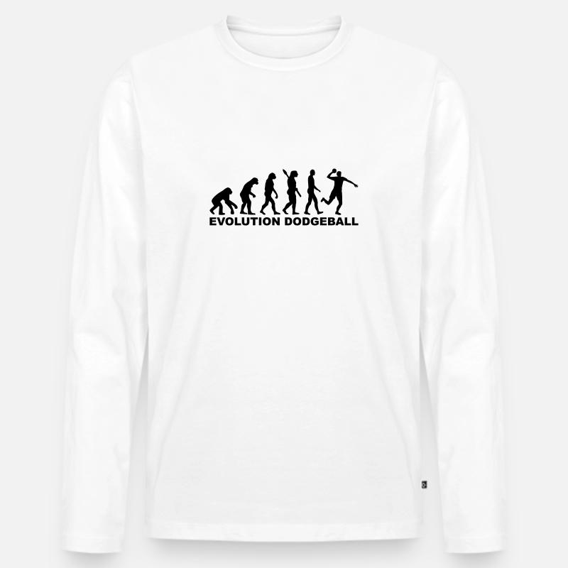 Dodgeball - Männer Premium Bio Langarmshirt - Weiß