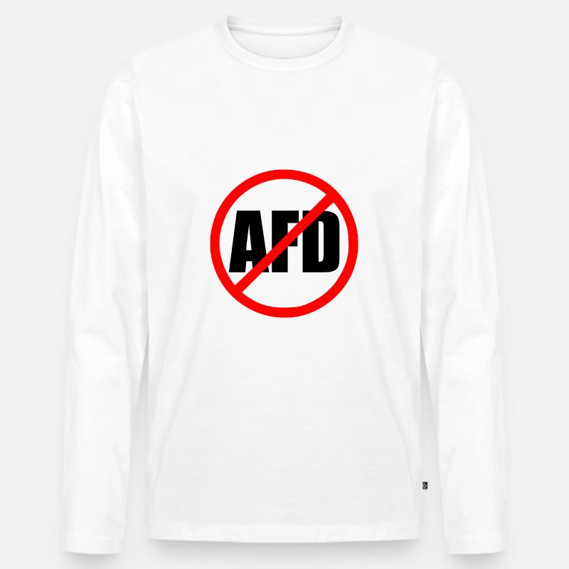 Afd - Männer Premium Bio Langarmshirt - Weiß