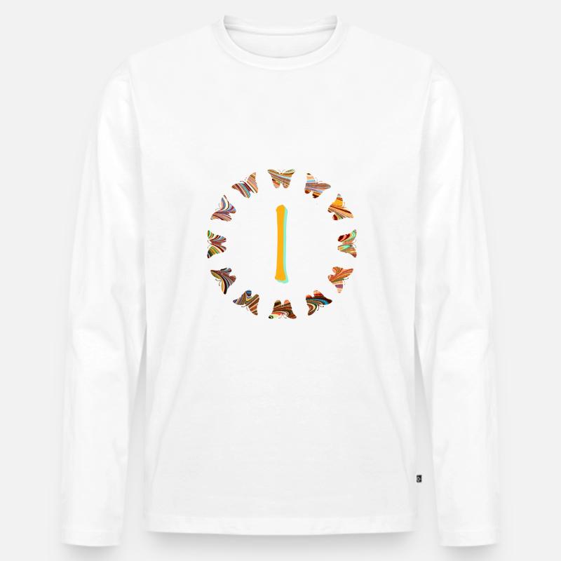 schmetterlinge e 56 i - Männer Premium Bio Langarmshirt - Weiß
