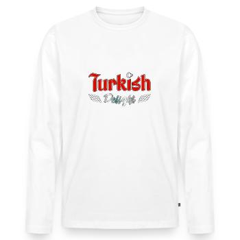 Turkish Delight - Men's Premium Organic Long Sleeve Shirt - white - Front - Nico (187cm)