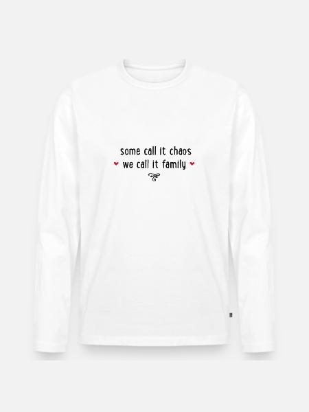 FAMILY - Men's Premium Organic Long Sleeve Shirt - white