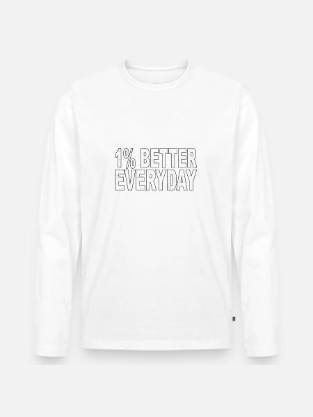 1% better every day - Men's Premium Organic Long Sleeve Shirt - 