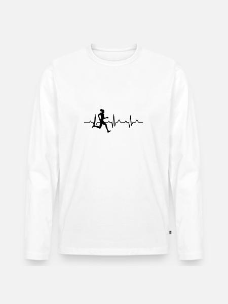marathon - T-shirt manches longues Premium bio Homme - blanc