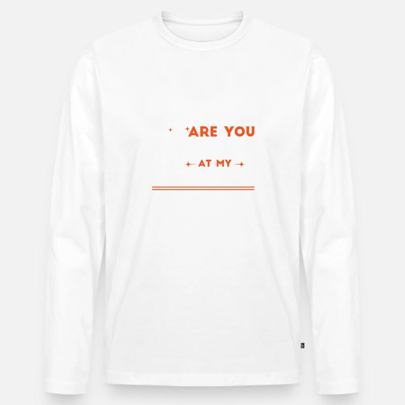 Siehst du meinen Putt an? - Männer Premium Bio Langarmshirt - Weiß