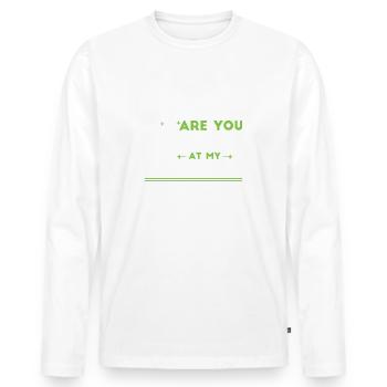 Siehst du meinen Putt an? - Männer Premium Bio Langarmshirt - Weiß - Vorne - Nico (187cm)
