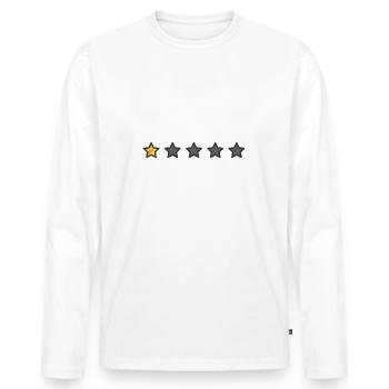 Les gens - quel cauchemar d’humour à faible nombre d’étoiles - T-shirt manches longues Premium bio Homme - blanc - Devant - Nico (187cm)