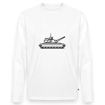 tank - T-shirt manches longues Premium bio Homme - blanc - Devant - Nico (187cm)