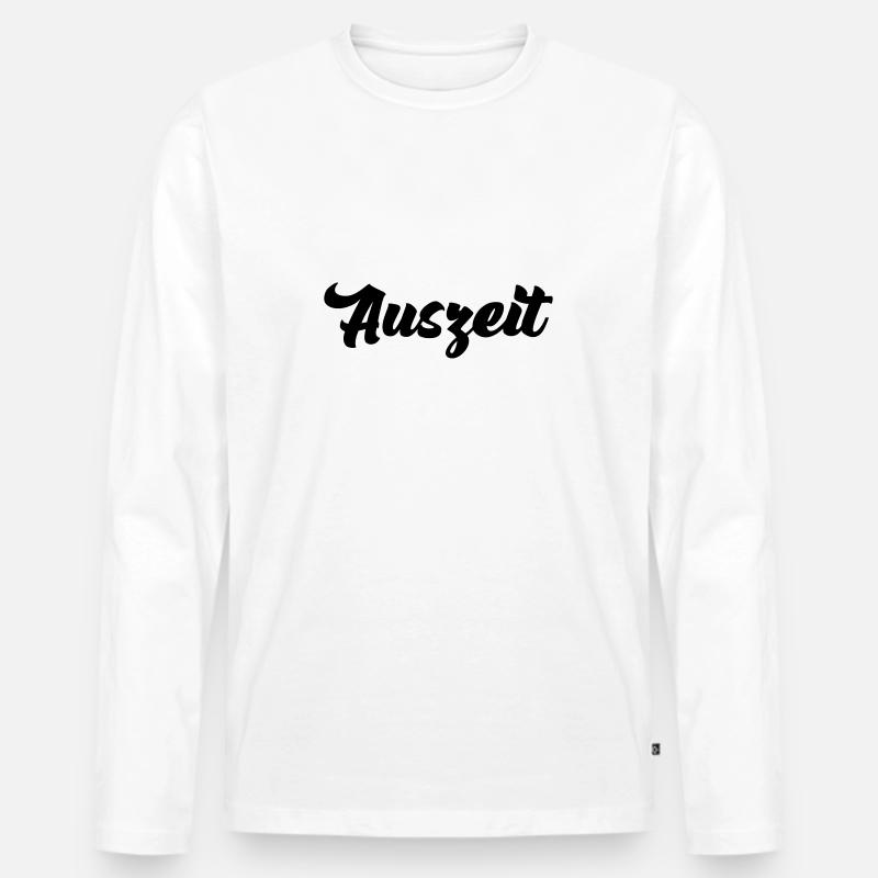Camping - Männer Premium Bio Langarmshirt - Weiß