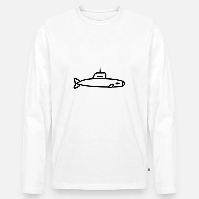 U-Boot-Boot - Männer Premium Bio Langarmshirt - Weiß