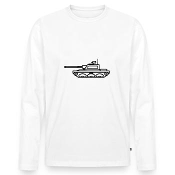 tank - T-shirt manches longues Premium bio Homme - blanc - Devant - Nico (187cm)