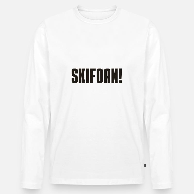 Skifoan - Männer Premium Bio Langarmshirt - Weiß